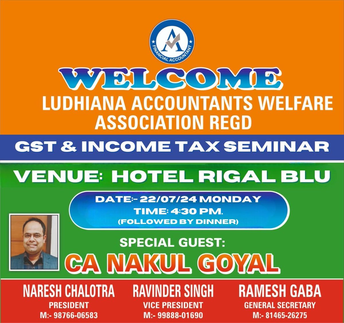 ChalotraNaresh's tweet photo. Team lawa will organising Seminar on income tax and GST with CA Nakul Goyal https://t.co/j4d0so8nOs