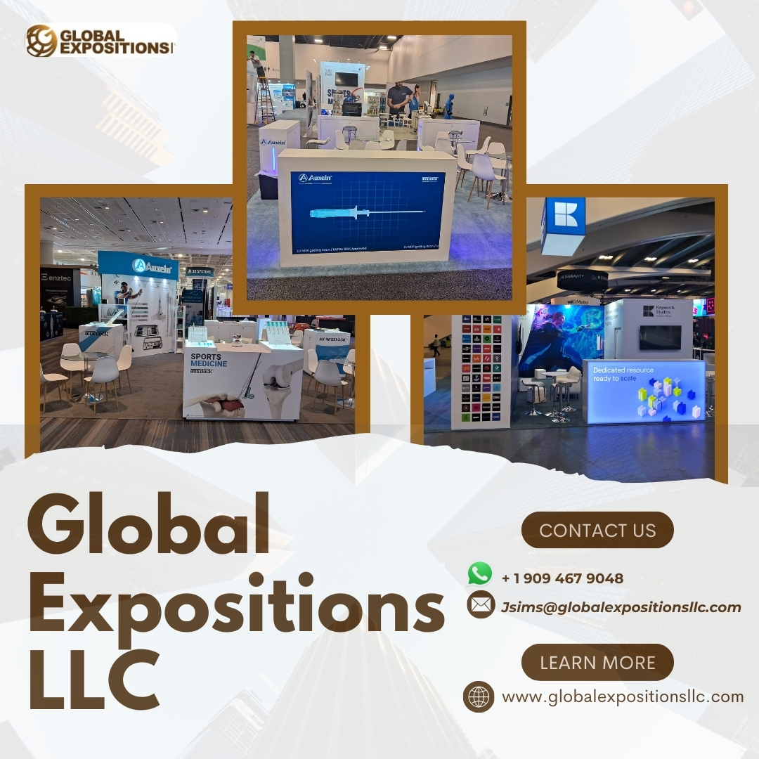 🌟 Elevate Your Brand with Global Expositions LLC! 🌟

#Tradeshowsolutions #laborcompany #GlobalExpositionsLLC #ExhibitionDesign #TradeShowSuccess #EventMarketing #InnovativeExhibits #BrandEngagement #TradeShowBooths #EventSolutions