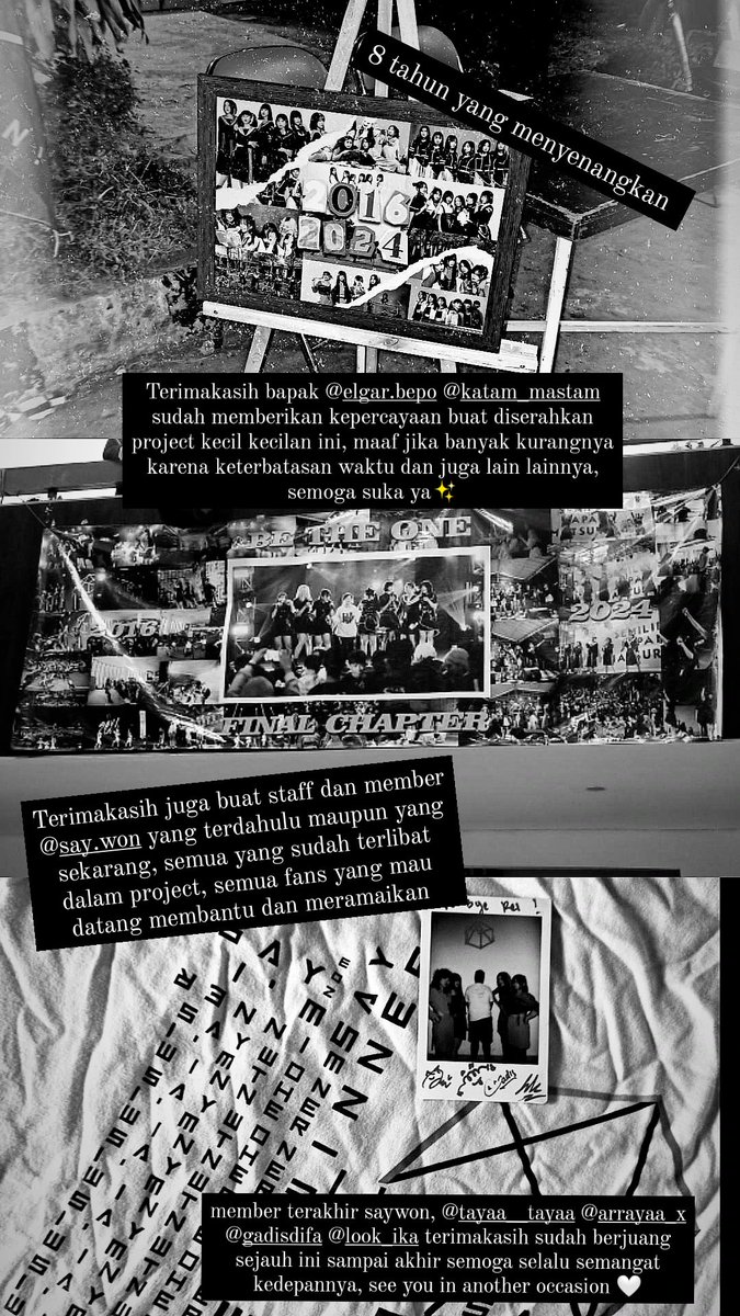 Ku taruh sini, pokoknya terimakasih untuk 8 tahunnya <a href="/SaywonOfficial/">Say! Won!</a> 🤍✨