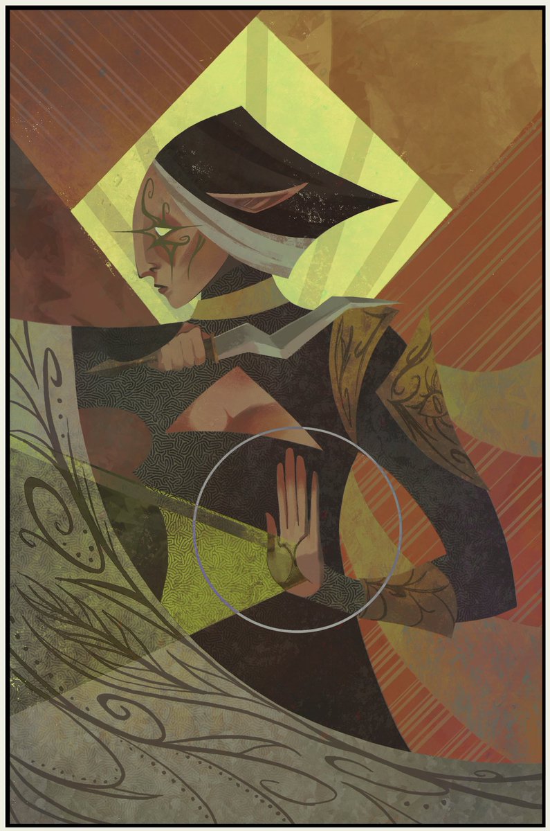 (DAI) attempt at a tarot card for my 
 inquisitor levellan