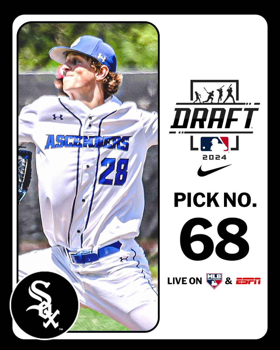 With the 68th pick in the 2024 Draft, the @WhiteSox select <a href="/IMGABaseball/">IMG Academy Baseball</a> left-handed pitcher Blake Larson, No. 104 on the Top 250 Draft Prospects list.

Watch LIVE: atmlb.com/3zAvMhu