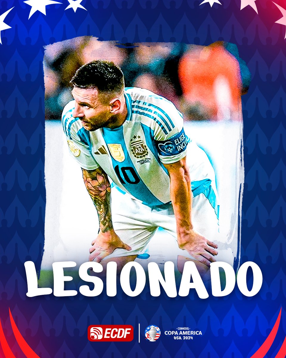 ElCanalDFutbol's tweet photo. 😱🐐 ¡EL GOAT SALE DEL CAMPO DE JUEGO! ❌🚑
Tras jugar varios minutos con una molestia en el tobillo derecho, Lionel Messi se retira del campo de juego entre lágrimas
#Argentina 0⃣-0⃣ #Colombia
#CAxECDF https://t.co/9IYVVUehzi