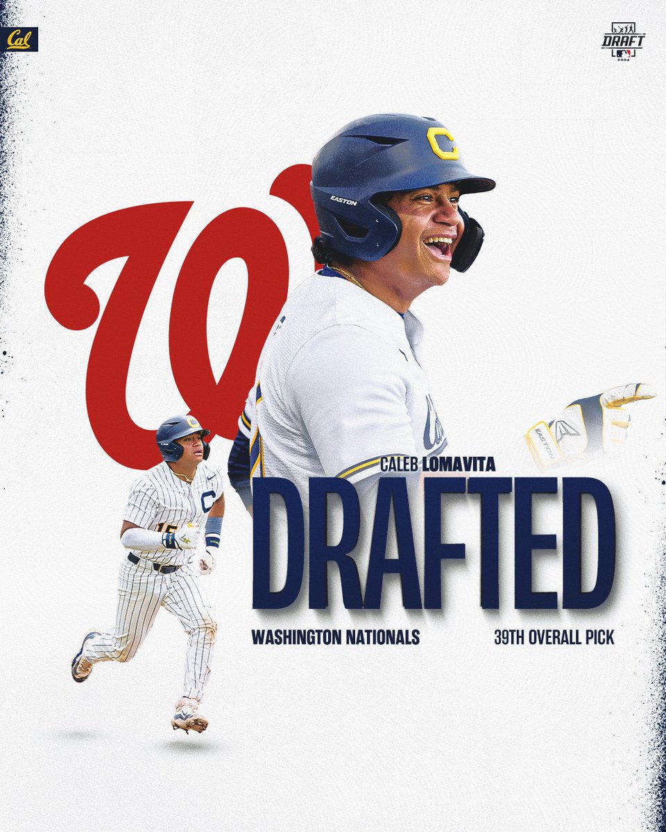 Cal Baseball (@calbaseball) on Twitter photo More on Caleb Lomavita's selection by the <a href="/Nationals/">Washington Nationals</a> with the 39th overall pick of the 2024 #MLBDraft.
🗞️ calbea.rs/3S868ax More on Caleb Lomavita's selection by the <a href="/Nationals/">Washington Nationals</a> with the 39th overall pick of the 2024 #MLBDraft.
🗞️ calbea.rs/3S868ax