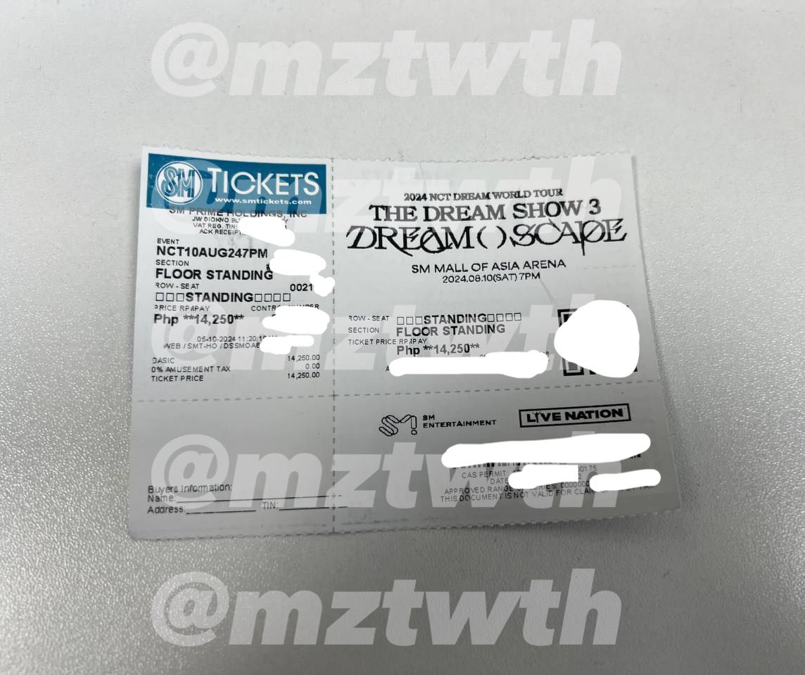 WTS 🛒🛍️

2024 NCT DREAM WORLD TOUR in MANILA
10/08(SAT) 
Only 10,000 peso 

Meet up PASAY,MAKATI,BGC
Ticket on hand

#NCTDREAM #THEDREAMSHOW3 #NCTDREAM_THEDREAMSHOW3_in_MNL #NCTDREAM_WORLDTOUR_in_MANILA