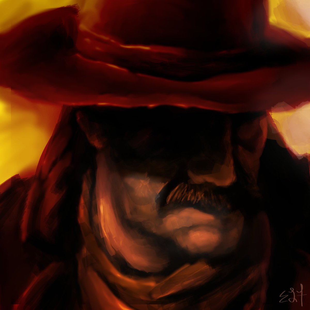 The Loner.  
5” by 5”.  Digital painting 

If you like it, share it and comment to help the algorithm.