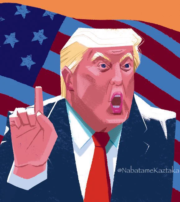 そういや昔描いてたので回顧  Donald John Trump (2018)