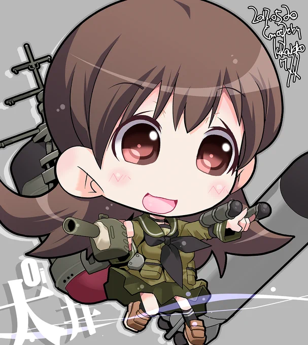 【艦これデフォルメ絵】 大井 Oi #艦これ #大井 #大井進水日 #大井生誕祭