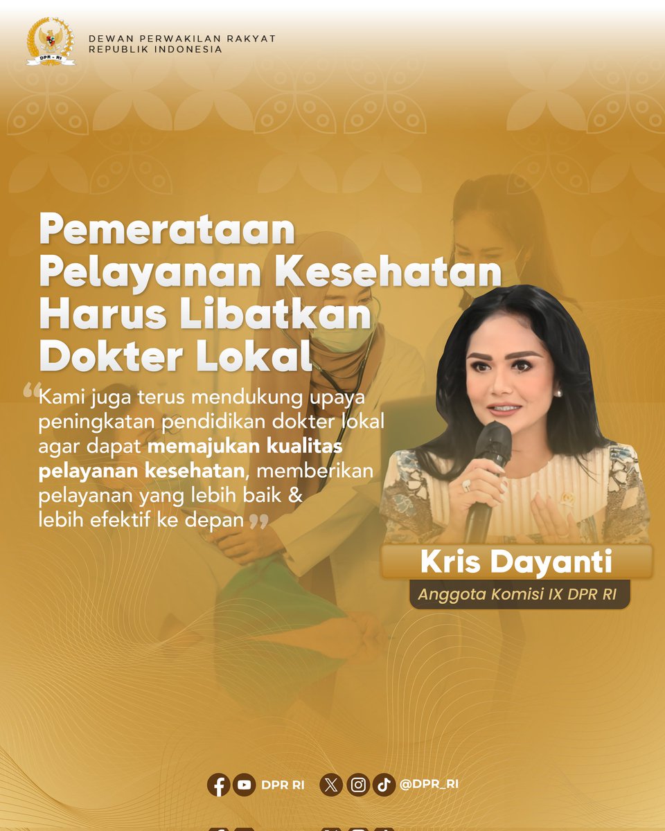 Denyut_Negeri's tweet photo. #Komisi9 DPR RI siap menampung aspirasi dr seluruh lapisan masyarakat ttg wacana Pemerintah yg akan mendatangkan #Dokter asing ke Indonesia yg sdh di atur dlm UU No 17 th 2023 ttg kesehatan.
Pemerintah jg di harapkan dpt meningkatkan #Faskes lainnya utk peningkatan kualitas. https://t.co/GpISXqyM8b