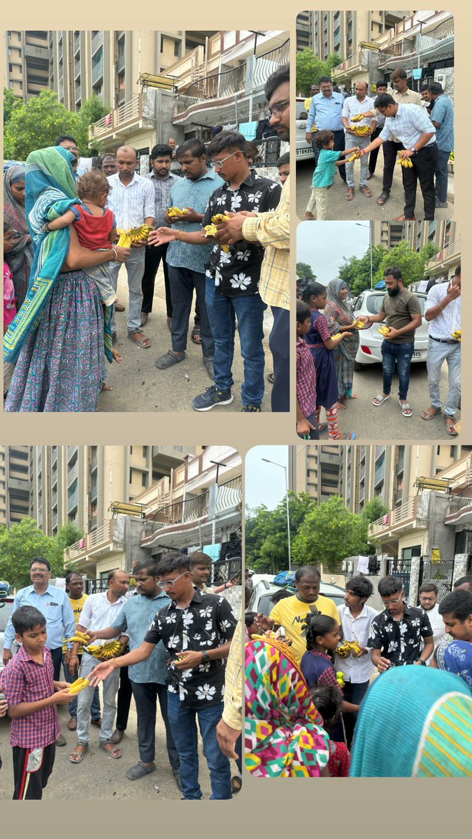 VedantTrivedi10's tweet photo. ગુજરાતના લોકલાડીલા માનનીય મુખ્યમંત્રી શ્રી @Bhupendrapbjp જીના જન્મદિવસ નિમિત્તે સ્વામી વિવેકાનંદ ગુજરાત રાજ્ય યુવા બોર્ડ નાં  ગાંધીનગરલોકસભા નાં દરેક વોર્ડ નાં સંયોજક શ્રીઓ દ્વાર સેવાકીય કાર્યક્રમ યોજાયો .જેમા સેવા વસ્તી મા લોકોને ફ્રુટ વિતરણ કરી જન્મદિવસની ઉજવણી કરવામાં આવી🙏 https://t.co/mBw7IW62rC