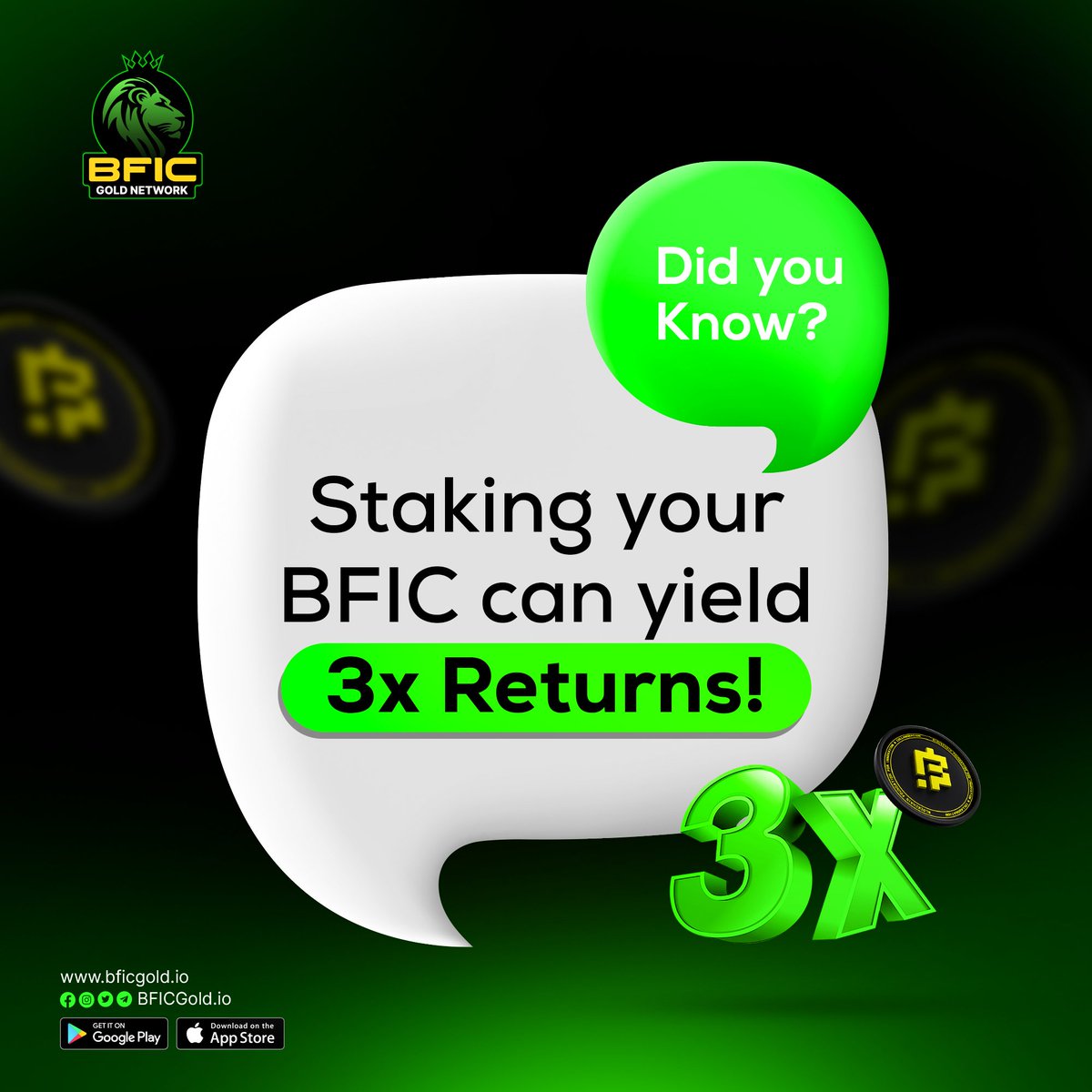 NetworkBFICGold's tweet photo. Did you knowβ
BFIC can be your key to financial freedom!
Staking your #BFICCoin on the BFIC Gold Network app can yield 3x returns.
Your #Network, Your #Future.Β
Experience the power of networking with #BFICGoldNetwork
#Download the app today! π²
#EURO2024 #DidYouKnow https://t.co/dooZINGaIf