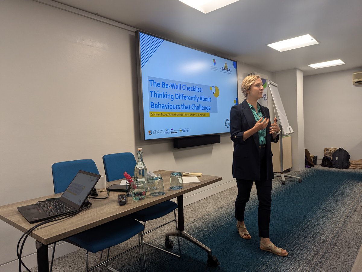 CerebraNetwork's tweet image. An excellent presentation from last week's @CerebraNetwork @AstonUniversity event on improving outcomes for people with #LearningDisabilities. Here is @Drhayleytrower introducing the 'Be-Well Checklist: Thinking Differently About #BehavioursThatChallenge': cerebra.org.uk/get-advice-sup…