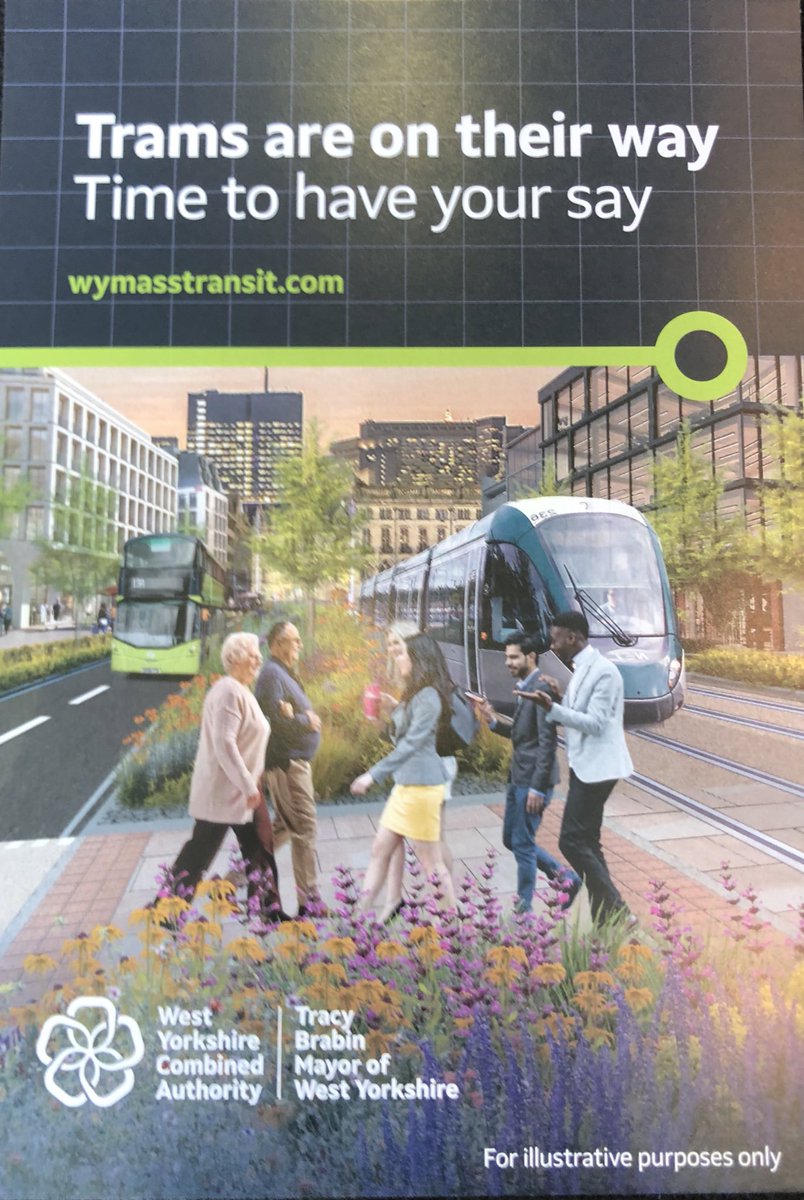 At launch of the phase one mass transit proposals for West Yorkshire. Phase 1 covering Leeds to Bradford and a route from St James Hospital to White Rose. Consultation ends 30 Sept tinyurl.com/4t564ax