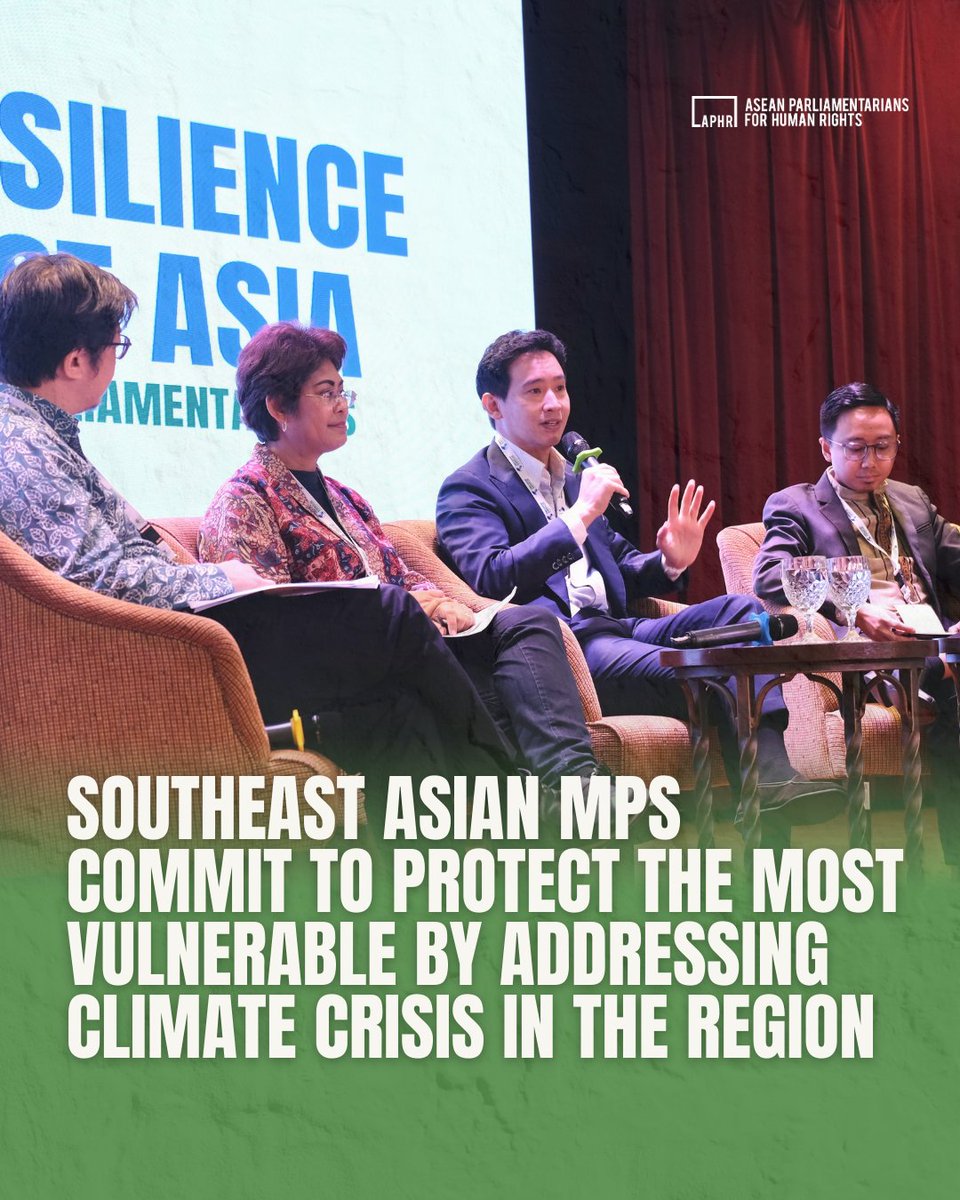 ASEANMP's tweet photo. Parliamentarians, government officials, and CSOs in Southeast Asia must work together to address the worsening climate crisis, APHR said following a regional conference entitled Climate Resilience in Southeast Asia: Strengthening the Role of Parliamentarians. https://t.co/YVJNUKckXD