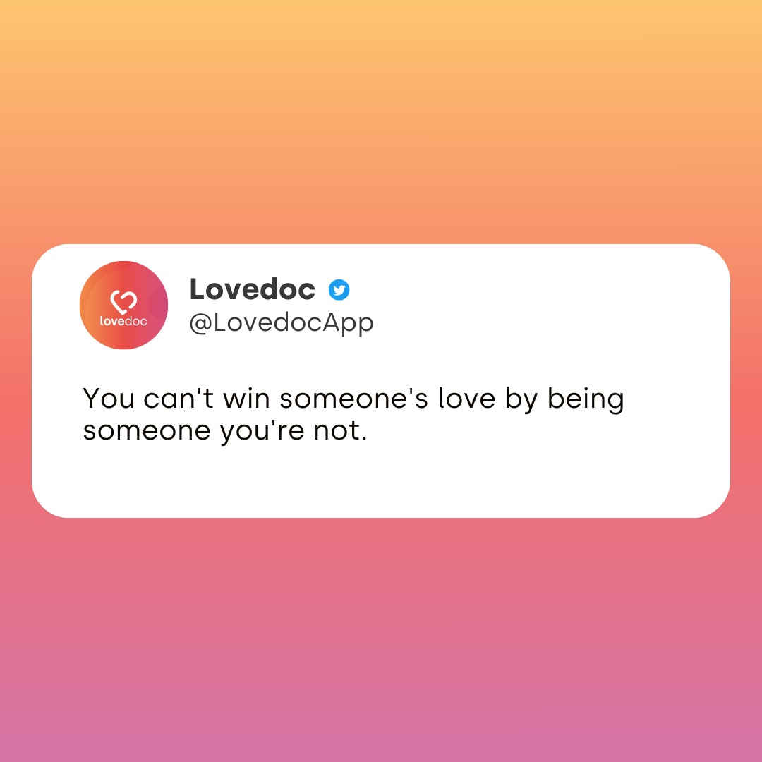 LovedocApp's tweet photo. RT if you agree. #AuthenticSelf #BeingYourself #Dating https://t.co/1XGxR2RLjm