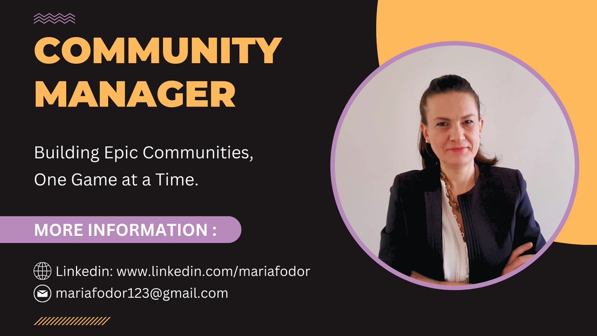Do you need someone to rally the troops,build a vibrant community,and keep the hype train rolling?
Hi,I'm Maria! I can:
Build a vibrant community🌟
Manage chaos with humor😂
Keep the hype alive🚀
Mediate and moderate🛡️
Organize epic events🎉
linkedin.com/in/mariafodor/
Like&amp;RT🙏🙏🙏
