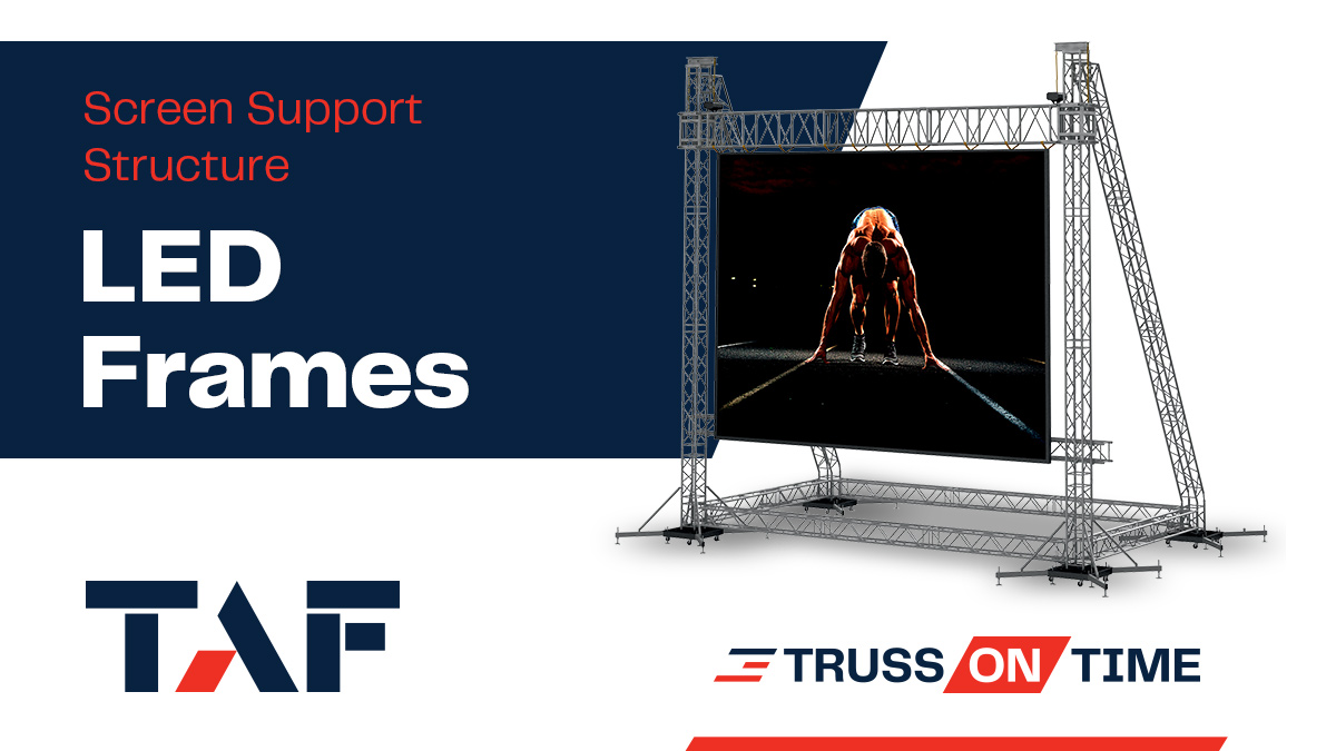 usa_taf's tweet image. TAF #LEDFRAMES safely support #LEDScreens in a wide range of sizes, from small (up to 16.4 ft x 9.8 ft / 5 m x 3 m) to large (up to 26.2 ft x 19.7 ft / 8 m x 6 m). Designed to handle extra wind loading forces at outdoor events. taf-usa.com