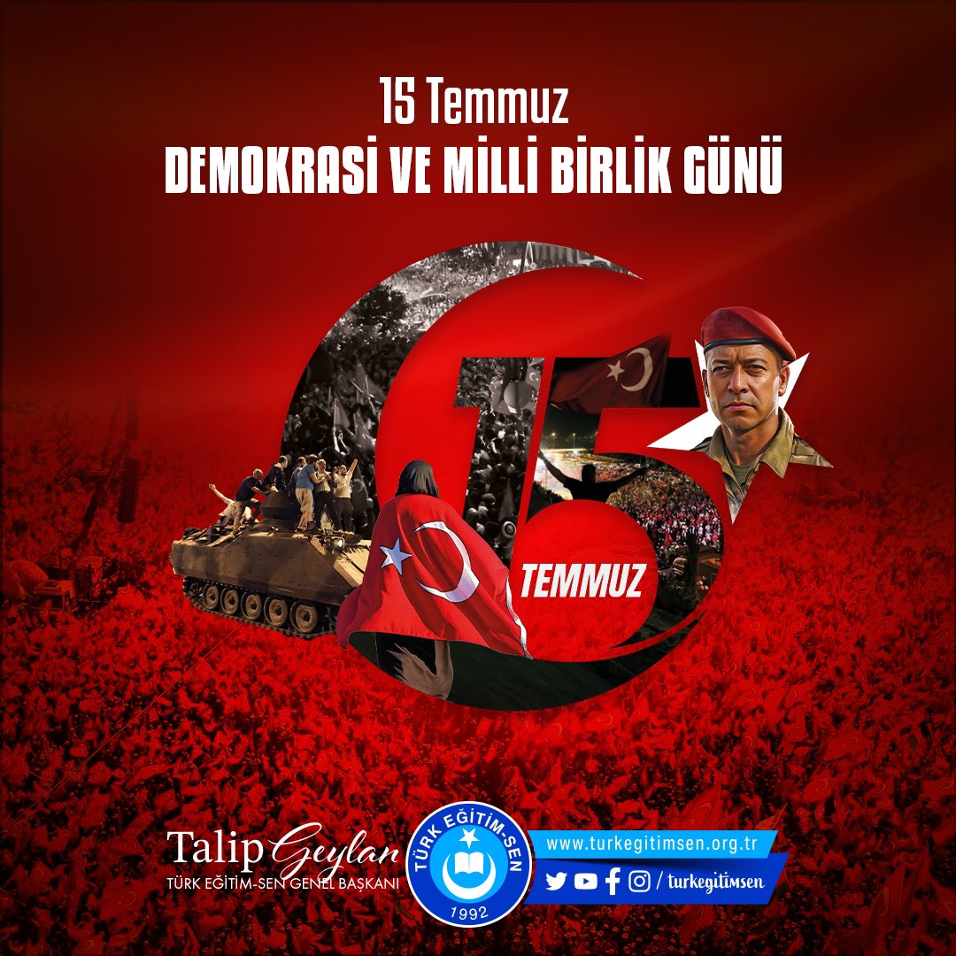 15 Temmuz gecesi gözünü kırpmadan varlığını milletin varlığına adayan ve canını feda eden 251 şehidimizi, gazilerimizi ve milletin selameti için devletinin yanında saf tutan cesaret timsali yiğitleri tarih unutmayacaktır.

Bu vesileyle #15Temmuz şehitlerimizi, devletimizin