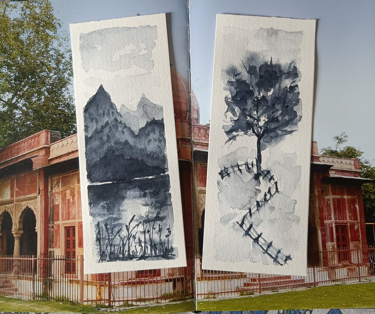 tikulli's tweet photo. NEW bookmarks added to the available lot. Payne's Grey for the monsoon. Also look up the colourful ones and DM to buy. Share to amplify. #grey #booklovers #BookTwitter #artforsale #handmadegift #giftideas #Watercolour #watercolormonth https://t.co/xRx7ufDW85