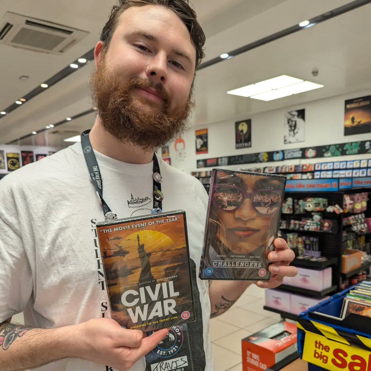 hmv_Wakefield's tweet photo. It's Monday and we have lots of great visual titles for you! Challengers, Civil War, Halo S2 and Rocky V &amp; Balboa are out now! 

#hmvlovesfilm #challengers #zendaya #rocky #halo https://t.co/c5UwE4Xiby