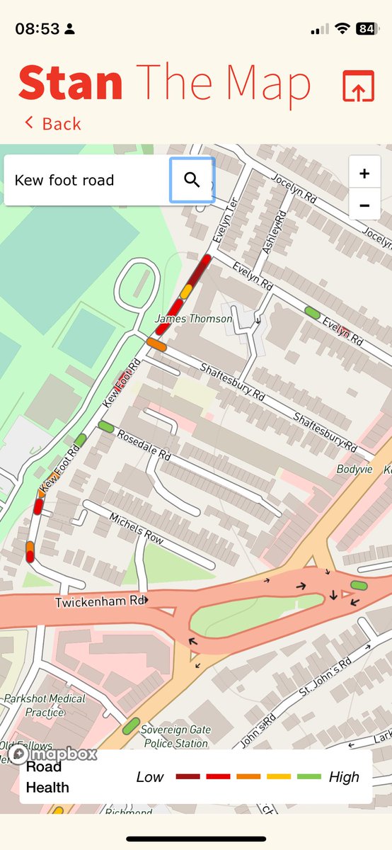 <a href="/AlexanderEhmann/">Alexander Ehmann</a> <a href="/sarahjolney1/">Sarah Olney</a> after several complaints to both <a href="/LBRUT/">Richmond Council</a> and Councillor R.Pyne who is <a href="/LBRUTMayor/">Mayor of Richmond</a> and Kew Foot / Evelyn Road still full of potholes <a href="/LibDems/">Liberal Democrats</a> still unable to fix anything. 

Shout out to <a href="/Stanthe_app/">Stan.</a> #AI Technology