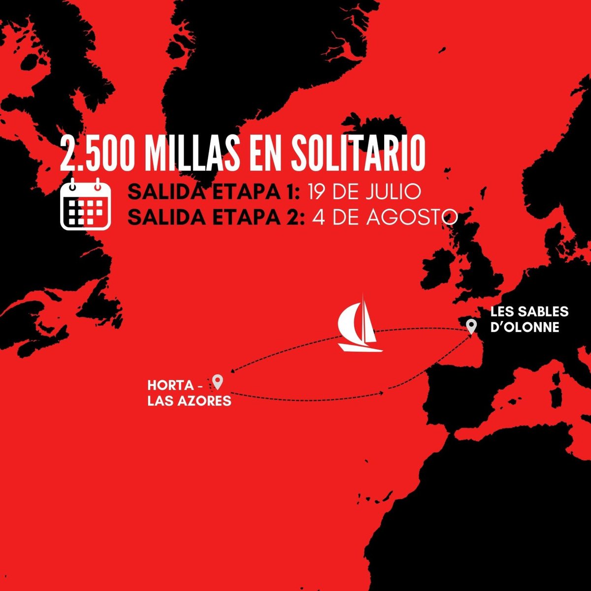 Próximo objetivo Les Sables-Azores-Les Sables ⛵️🏆
2500 millas en solitario en Mini 6.5 🙌🏻
