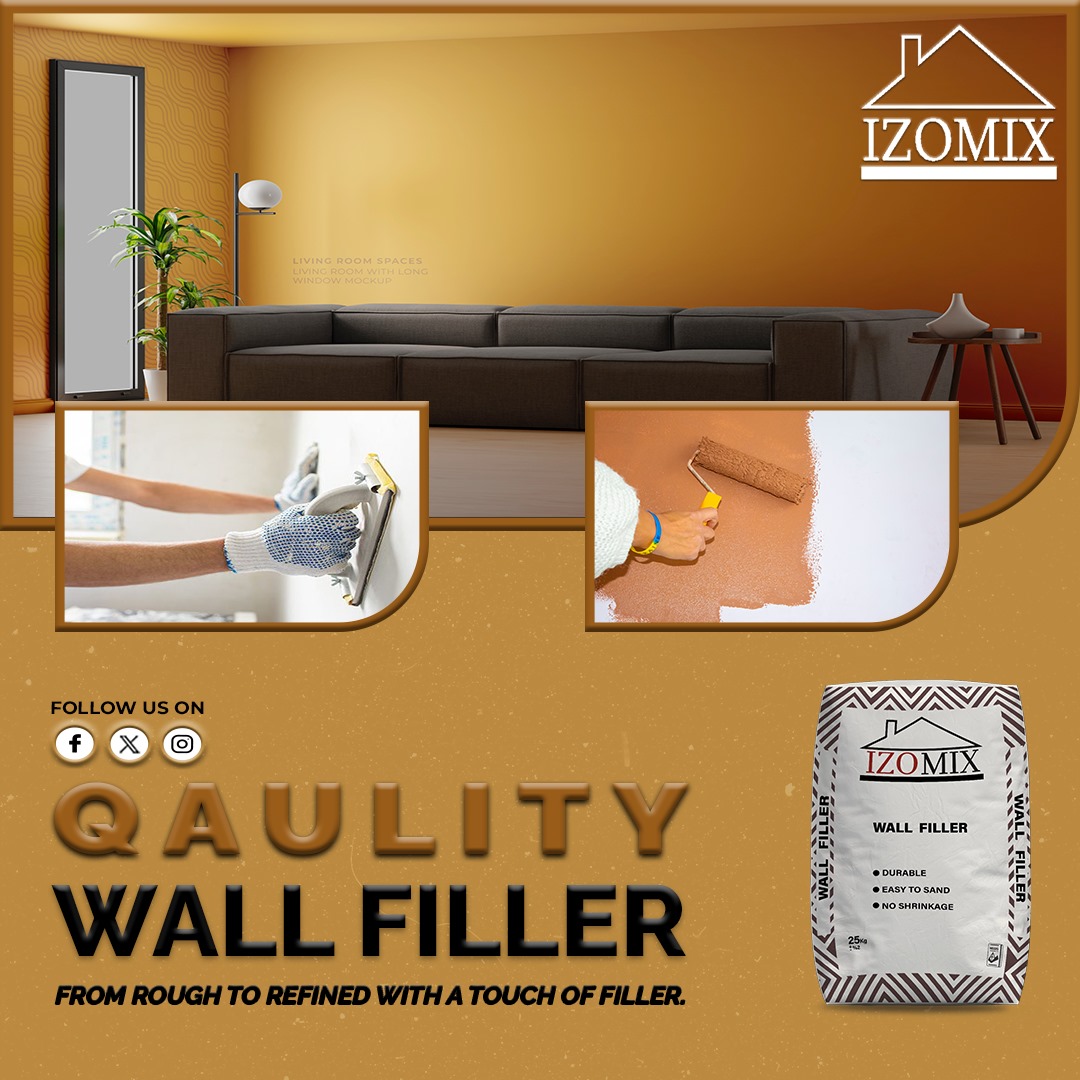 Izomix1's tweet image. From rough to refined with a touch of Izomix Wall Filler.

#izomix #quality #qualityproducts #qualityfinish #decor #decoration #interior #interiordesign #interiorstyling #exteriordesign #Nairobi #hardwork #architecture #architect #wallfiller #putty #architectural #tileadhesive
