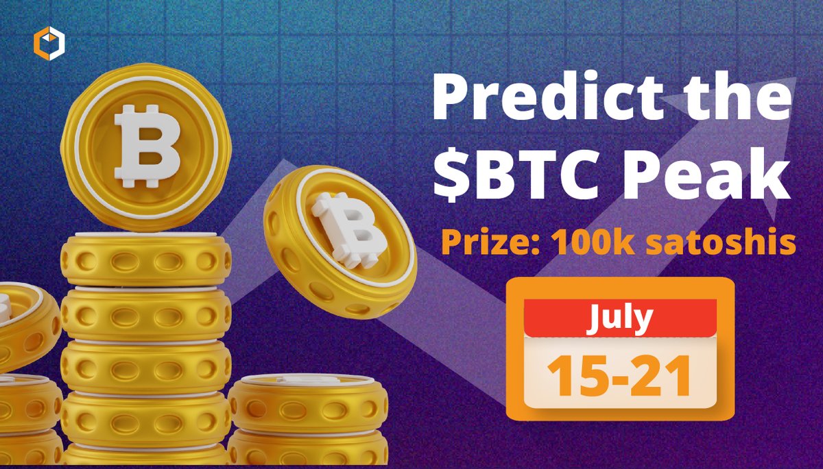 esatoshiclub's tweet image. 🎯 New Week, New @esatoshiclub Bitcoin Challenge!

Can you guess the highest #Bitcoin price from July 15 to July 21?

The most accurate prediction wins 100,000 Satoshis!

Submit your guess now 👇
