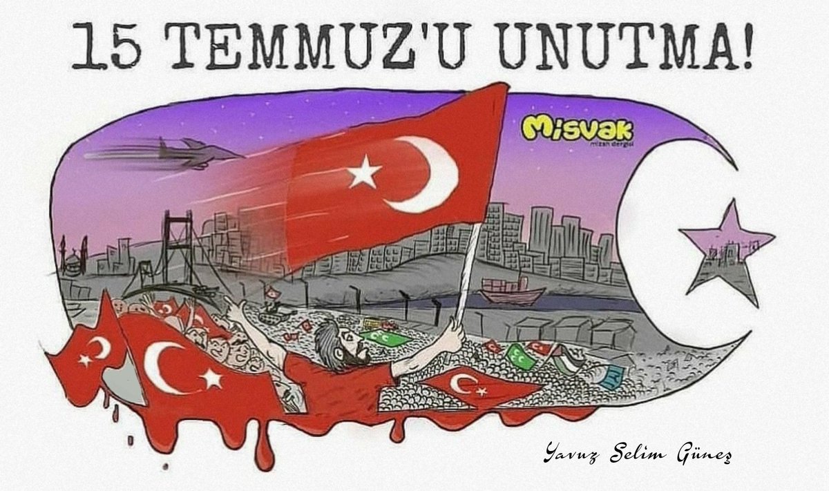 YavuzGunesArt's tweet photo. #15Temmuz hain #darbe girişimini unutma, unutturma ! https://t.co/bpCUdaiMmk