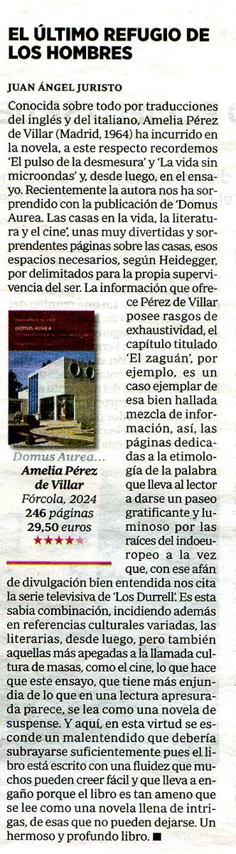 Forcola's tweet photo. El último refugio: Domus aurea. Las casas de la vida, la literatura y el cine @ABC_Cultural @philavery https://t.co/QKmeXia7cc