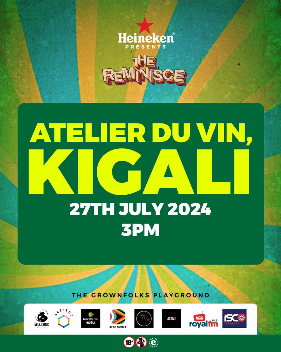 🎉 KIGALI! Are y'all ready to reminisce? ✨

Atelier Du Vin, Kigali | 27/07

🎫 on @hustlesasa for Rwanda residents &amp; <a href="/quicketug/">Quicket Uganda</a> for Ugandan residents (🔗 in bio)

#grownfolksplayground #strictlyoldschoolmusic #kigali

~ #EnjoyResponsibly #MalembeLifestyle #ItsaLifestyle ✨