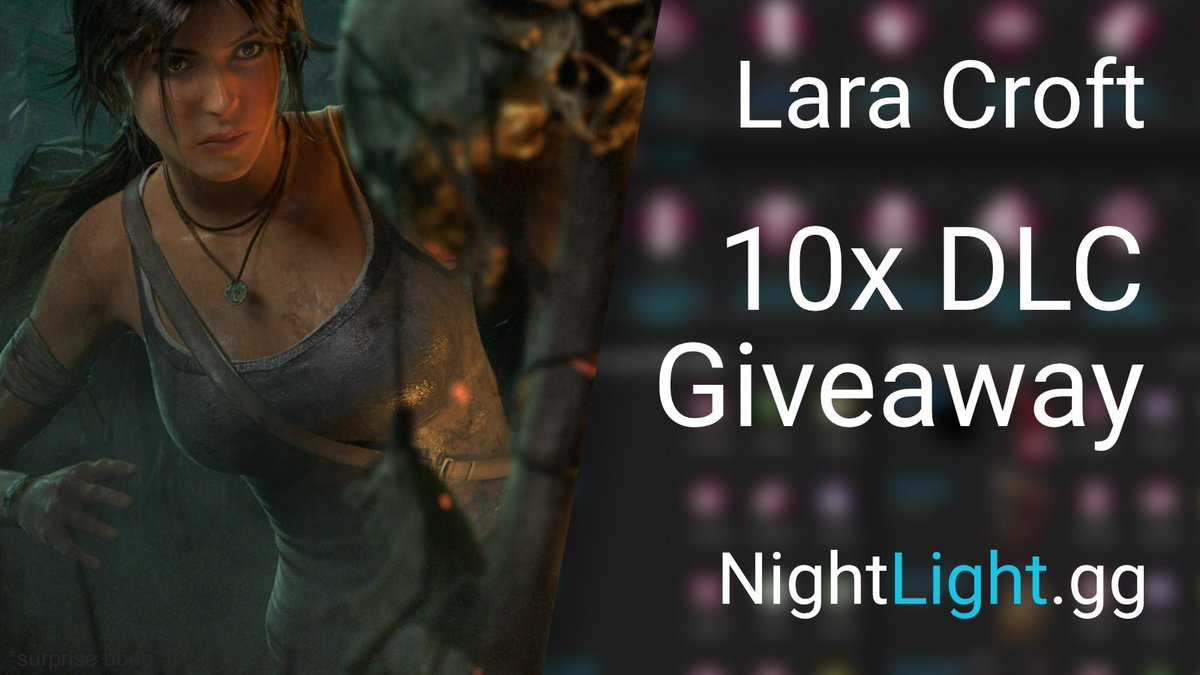 There are 10 Lara Croft Steam DLCs up for grabs in the NightLight Discord!

discord.gg/nightlight

Ends tomorrow (16th July) shortly after 14:30 UTC