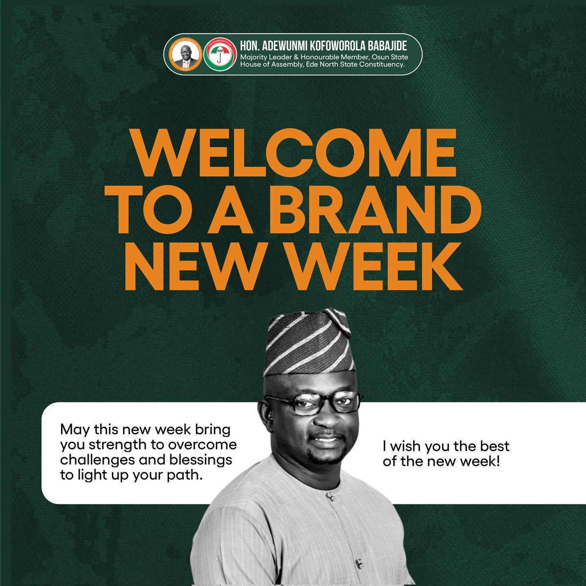 Welcome to a brand new week. #Akoguncares