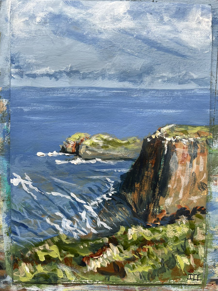 CharlesCrawshaw's tweet photo. A5 acrylic on paper. £20 unframed, £30 framed. DM for enquiries. #art #painting #seascape #ocean #artist #landscape  #artgallery #onlineart #acrylic #Cornwall #Cornwallart #Cornishcoast https://t.co/qAIvm3GFKQ