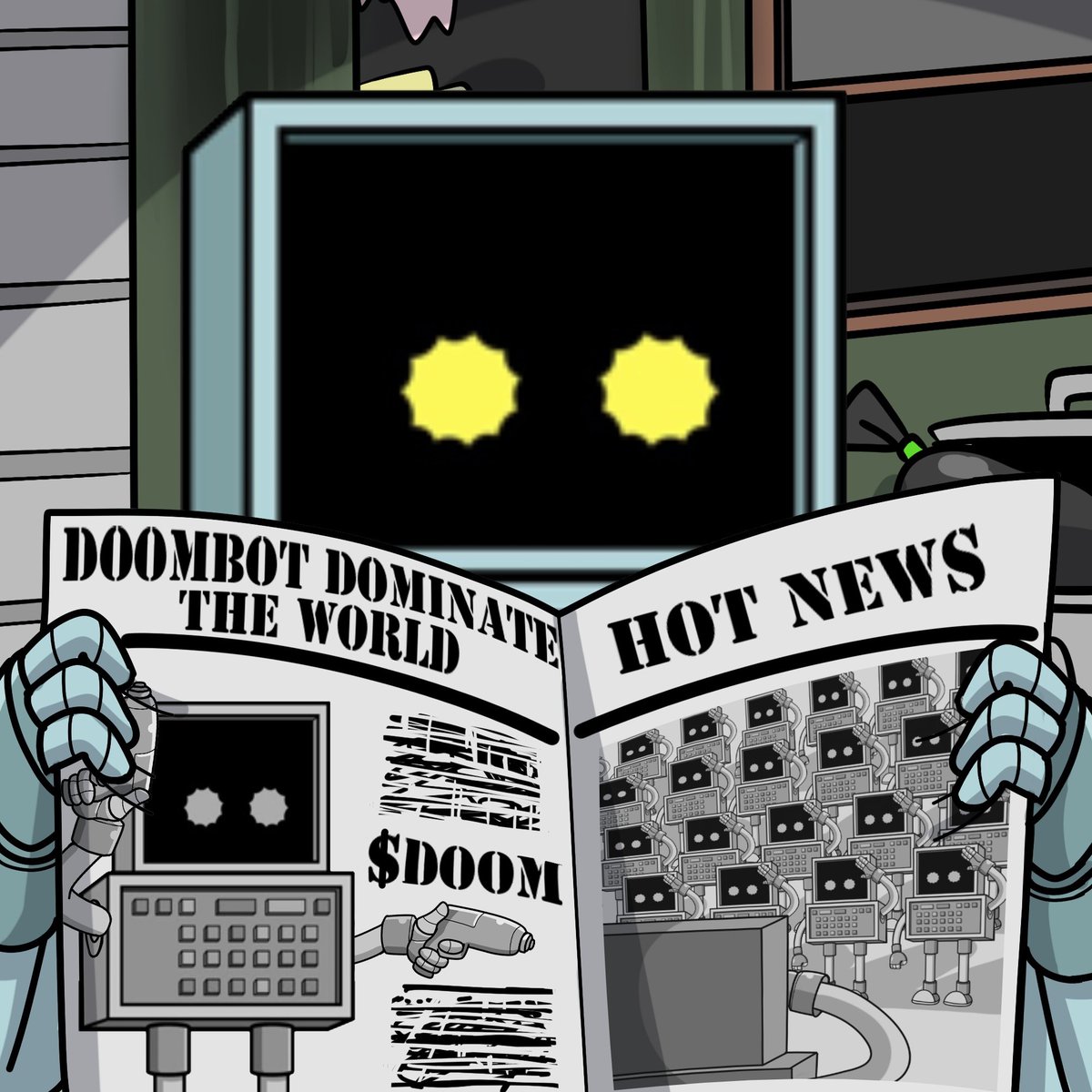 Boon2MoonX's tweet photo. @DOOMbotCTO @1goonrich Never underestimate the $DOOM bot!
#Robot that is cool and fun!
Here to move from #MattFurie creation to the #RoboMeta in #crypto #memecoin ! https://t.co/MVu3FN0C1c
