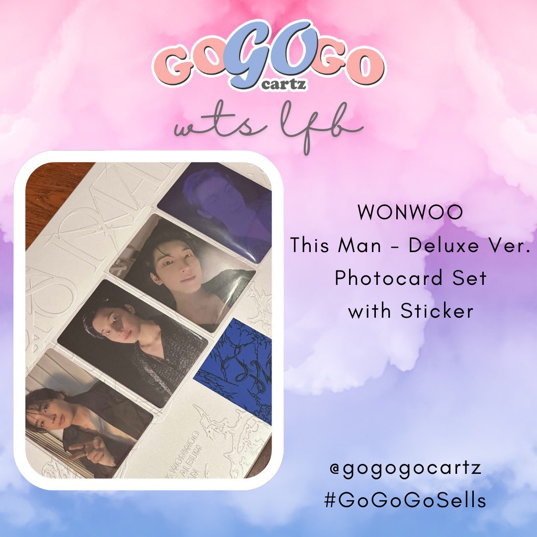 gogogocartz's tweet photo. wts lfb ph
#GoGoGoSells is helping a friend
Wonwoo - This Man Deluxe Version
Photocard Set (4pcs.) + Sticker (1pc.)
₱1000
payo / July 19 dop with nrdp
+PF & LSF
Onhand (own pull ng friendship ko)
Gcash or BPI
J&T or SDD (Bulacan)
🏷️ wonwoo wonu this man pc set peace blue https://t.co/uhBpcM16D9