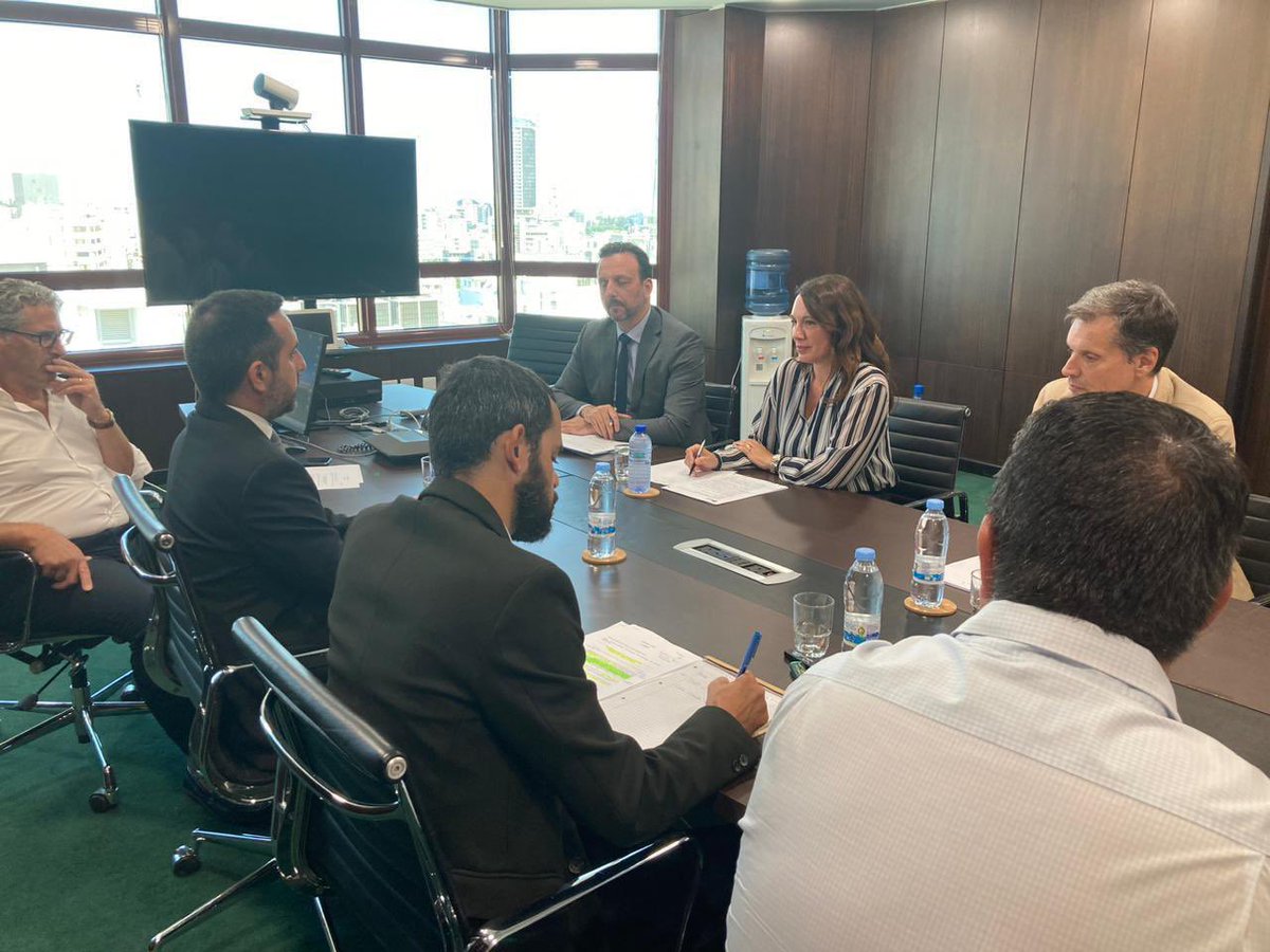 NinaGregoriEUAA's tweet photo. At the start of my visit to Cyprus, I congratulated 🇨🇾 Deputy Minister @NickAIoannides on his recent appointment.
 
We discussed ways to enhance collaboration, digitalising the asylum system, and preparing for 🇪🇺 Pact on Migration and Asylum. https://t.co/R9P6l0pveH