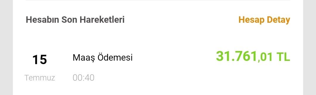Temmuz ek ödemeyi çıkarınca 28 bin maaş kalıyor. 7 yılın karşılığı bu olmamalıydı. Hep mahrum hep mağdur kaldık Allah'ım.  #piktes

<a href="/Yusuf__Tekin/">Yusuf Tekin</a> 
<a href="/cengizmete/">Cengiz Mete</a> 
<a href="/CelileErenOKTEN/">Celile Eren ÖKTEN</a> 
@Piktes2Projesi 

<a href="/KOOPISSENDIKASI/">Koop-İş Sendikası</a> 
<a href="/alemdareyup/">Eyüp Alemdar</a>