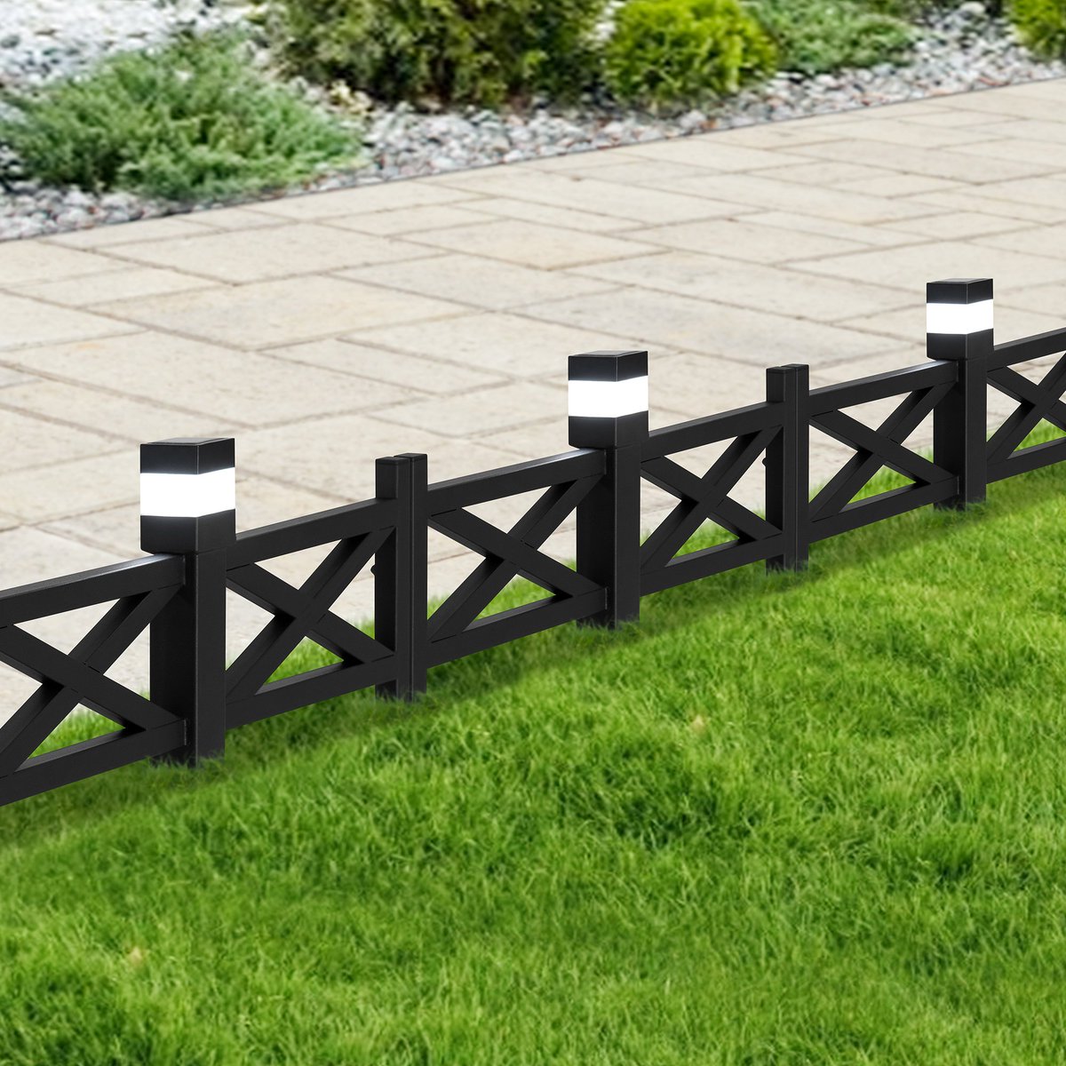 SunjoyLife's tweet image. Light things up with our BRAND NEW Cromwell V.2 Iron Solar Garden Border Fencing! These elegant solar-powered fences not only define your garden space but also light up your pathways, adding beauty and safety to your outdoor areas. bit.ly/45Z5jX2
#solarlight #gardenlight