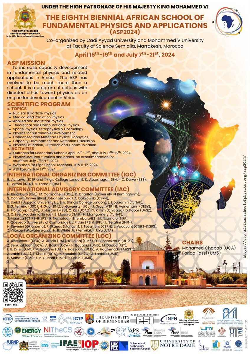 Join us for “Topical Sessions: Fundamental Physics in North Africa”!

🗓️ Date: July 15, 2024
⏰ Time: 18:30-20:00 (UTC+1)

📢 Don’t miss out on insights from top experts in North Africa!

#AfricanSchoolOfPhysics #ASP2024 #NorthAfrica #Morocco #Algeria #Tunisia #Egypt #Sudan