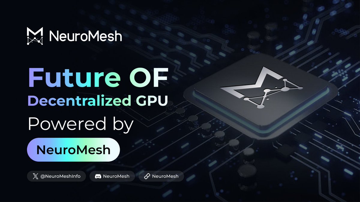 🤖 #NeuroMesh is on a mission to create a boundless and distributed AI ecosystem globally! 🌐

👏 Hey builders, get ready to harness the power of a widely distributed GPU network to train your own models! 

🔧 #NeuroMesh makes leveraging AI potential and democratizing AI easier