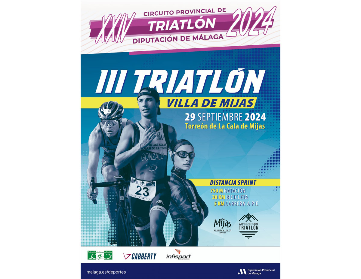 ✅ ¡¡𝗜𝗡𝗦𝗖𝗥𝗜𝗣𝗖𝗜𝗢𝗡𝗘𝗦 𝗔𝗕𝗜𝗘𝗥𝗧𝗔𝗦!!
🏊‍♂️🚴‍♀️🏃‍♂️ III TRIATLÓN VILLA DE MIJAS
🏆 XXIV Circuito Provincial Triatlón Diputación Málaga
📅  29/09/2024
📍 Mijas (Málaga)
🏊‍♂️750M  🚴‍♀️20KM  🏃‍♂️5K
➕ info e inscripciones ▶️ bit.ly/triatlonmijas24
<a href="/MijasTriatlon/">CP Mijas Triatlón</a>
<a href="/MijasDeportes/">Área de Deportes Ayuntamiento Mijas</a>