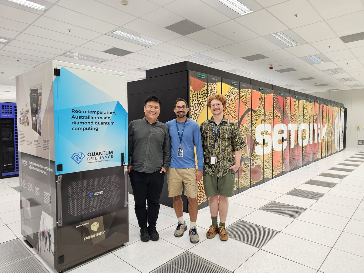 PawseyCentre's tweet photo. Pawsey weekly wrap-up
🖇️3/4

⚛️Quantum Computing: Pawsey's Dr Shushen Liu presented at the @CSIRO Quantum Systems seminar on "Quantum Leaf," a cloud-native platform developed by Baidu Research &amp; Pawsey’s efforts in creating a test bed for quantum computing applications. https://t.co/dOCbxfyIS3