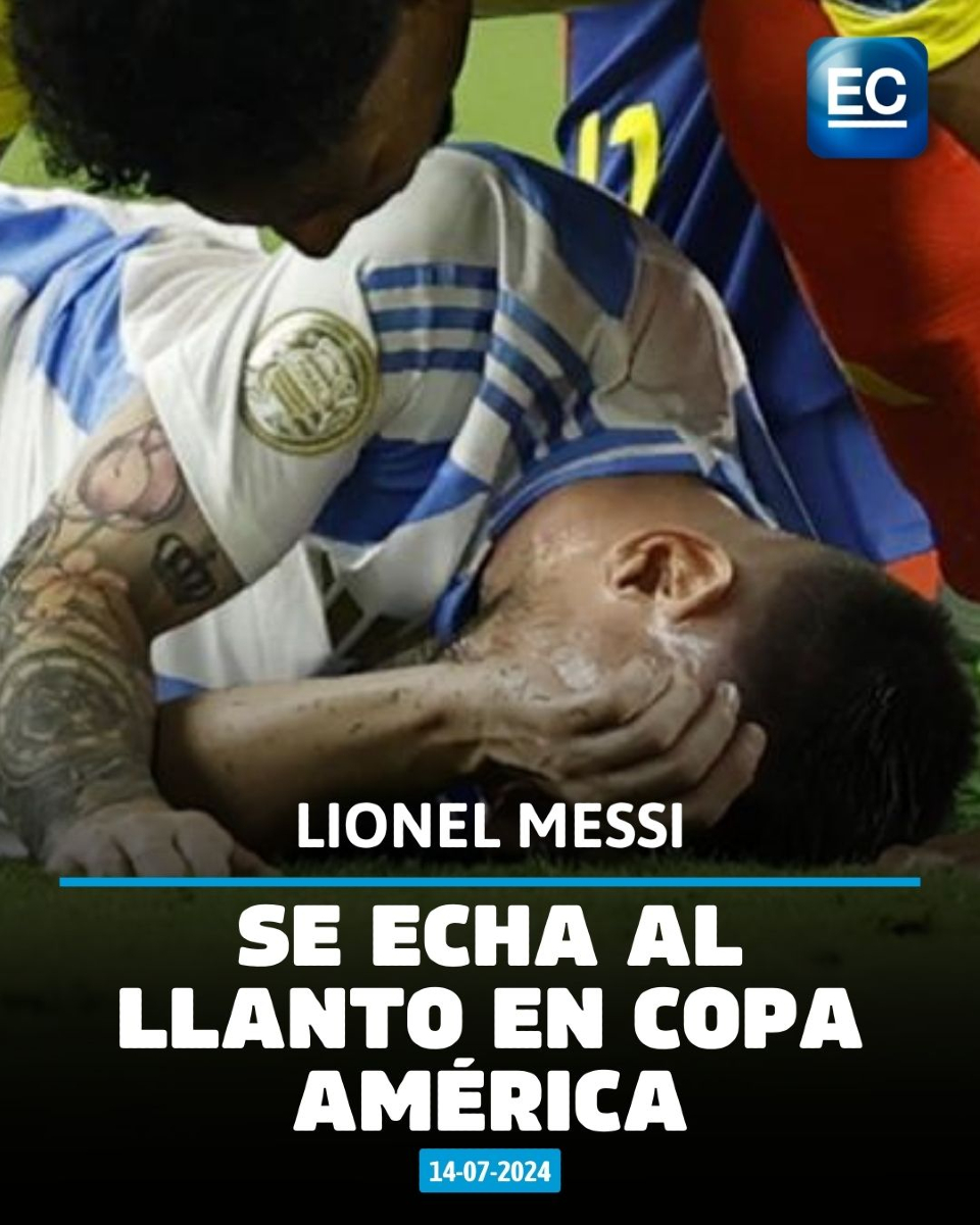 elcomerciocom's tweet photo. ¡Fuerza! Lionel Messi se lesionó en Copa América y dejó una conmovedora imagen: https://t.co/MWAr6fyHQm https://t.co/kJAZt6Yn1a