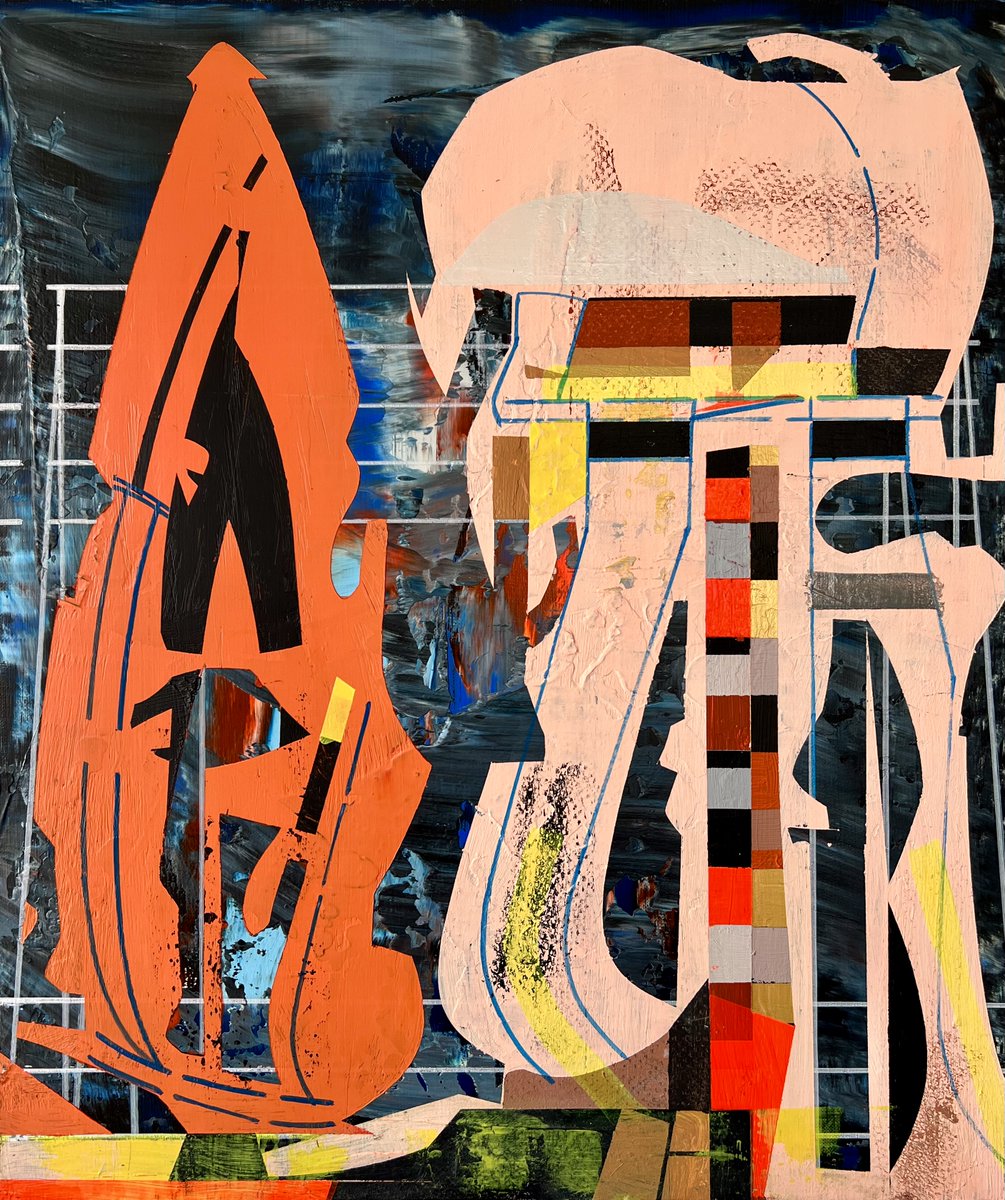 James Wallace Harris: LCC, Vehicle Assembly Building - Rembrücken. Acrylic on canvas 21" x 18" July 15, 2024. saatchiart.com/art/Painting-L… #art #arte #painting #aerospace #kunst #konst #maalaus #peinture #architecture #futurism #futurismo #spazio #space