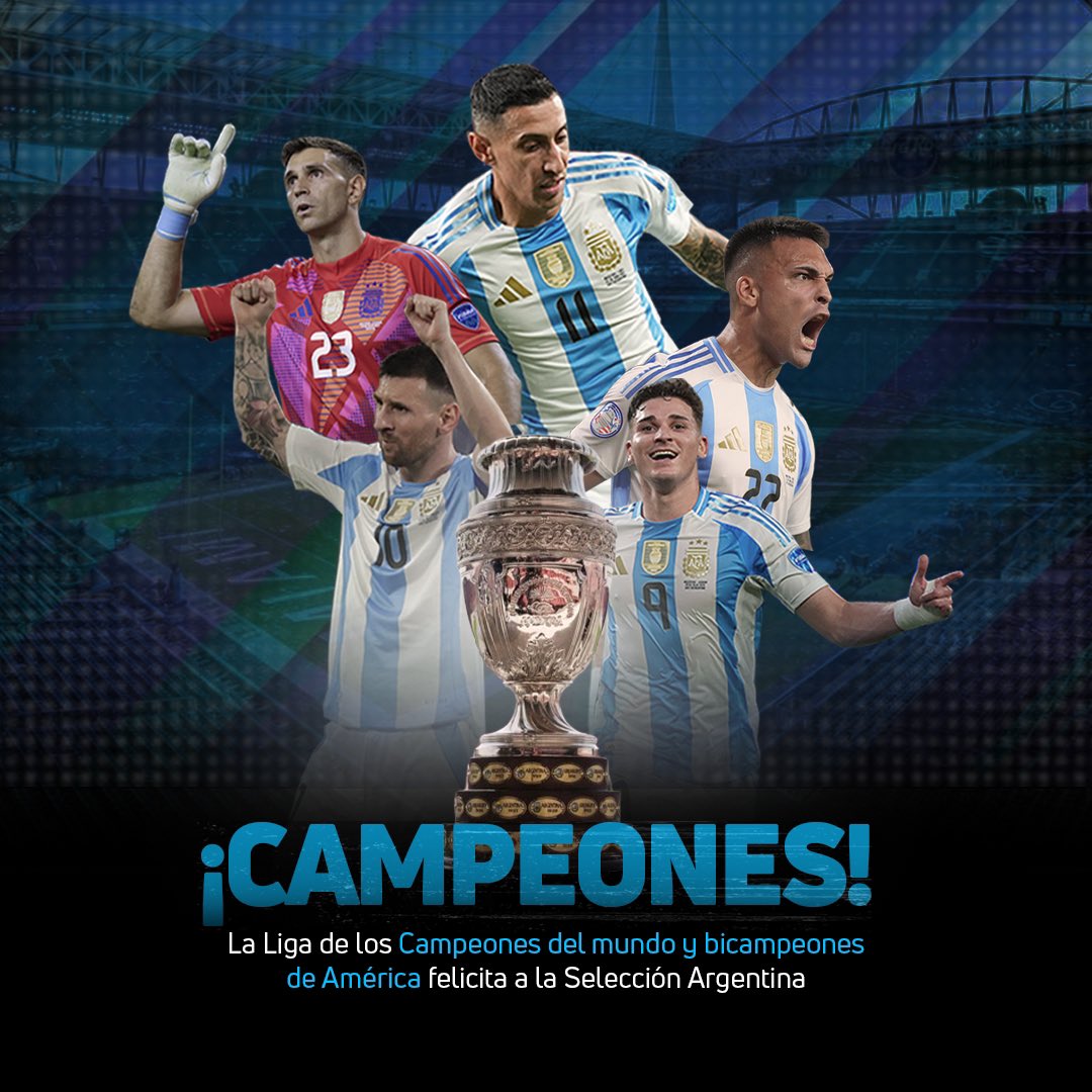 LigaAFA's tweet photo. BICAMPEONES DE AMÉRICA 🏆🇦🇷 https://t.co/sAlqlwaueE