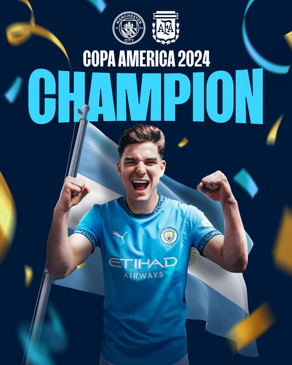 🇦🇷🕷 ¡JULIÁN ÁLVAREZ ES CAMPEÓN DE LA <a href="/CopaAmerica/">CONMEBOL Copa América™️</a> 2024!