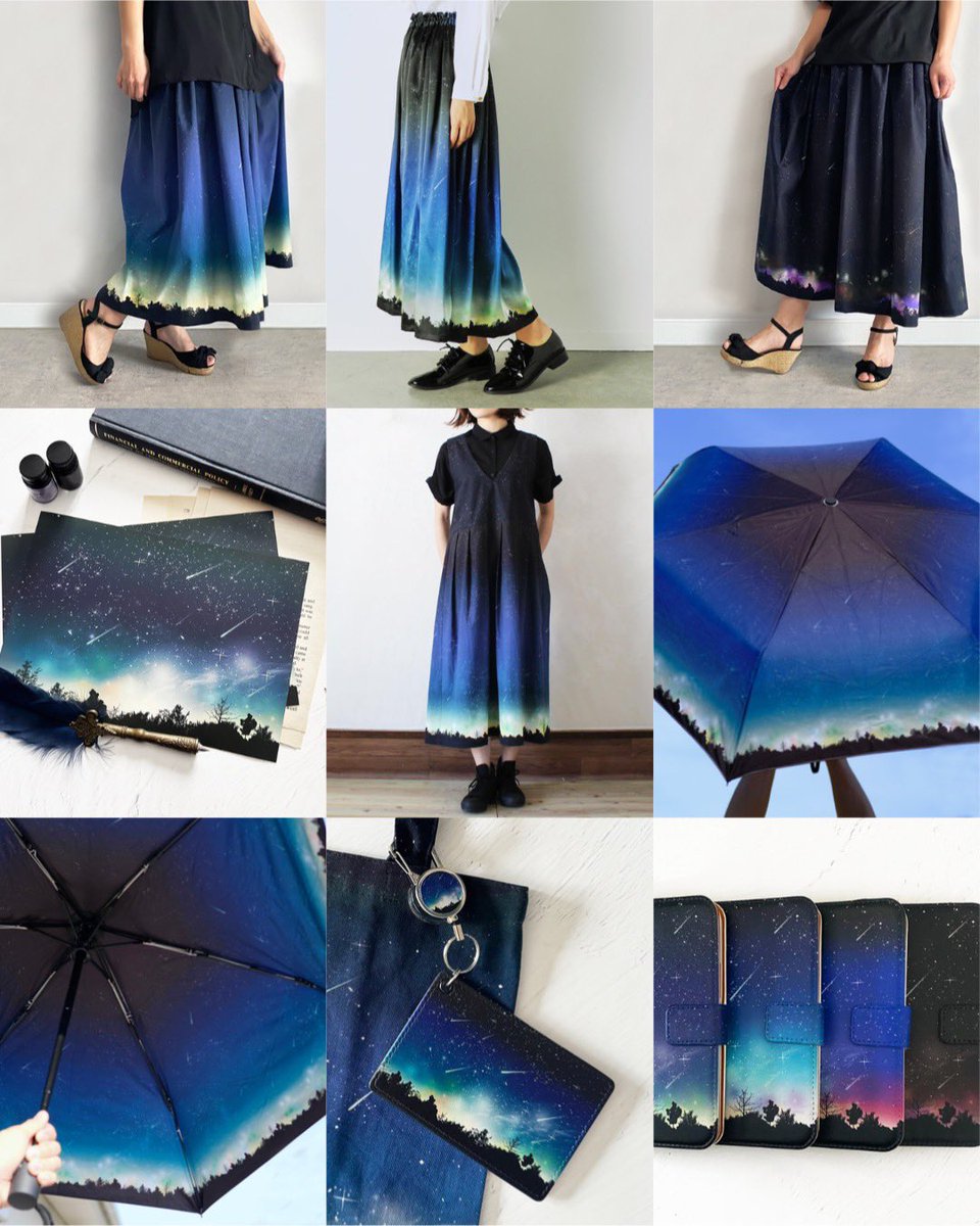 _lalaclover's tweet photo. 夜空に降り注ぐ流星柄🌠
BASE店でも見やすくまとめました！
https://t.co/peJcXglX1J

サンプルSALEのショルダーバッグのキャンセル分を数個だけ15時から販売します！
こちらも是非ご覧下さい✨ https://t.co/xHubnaWVC4