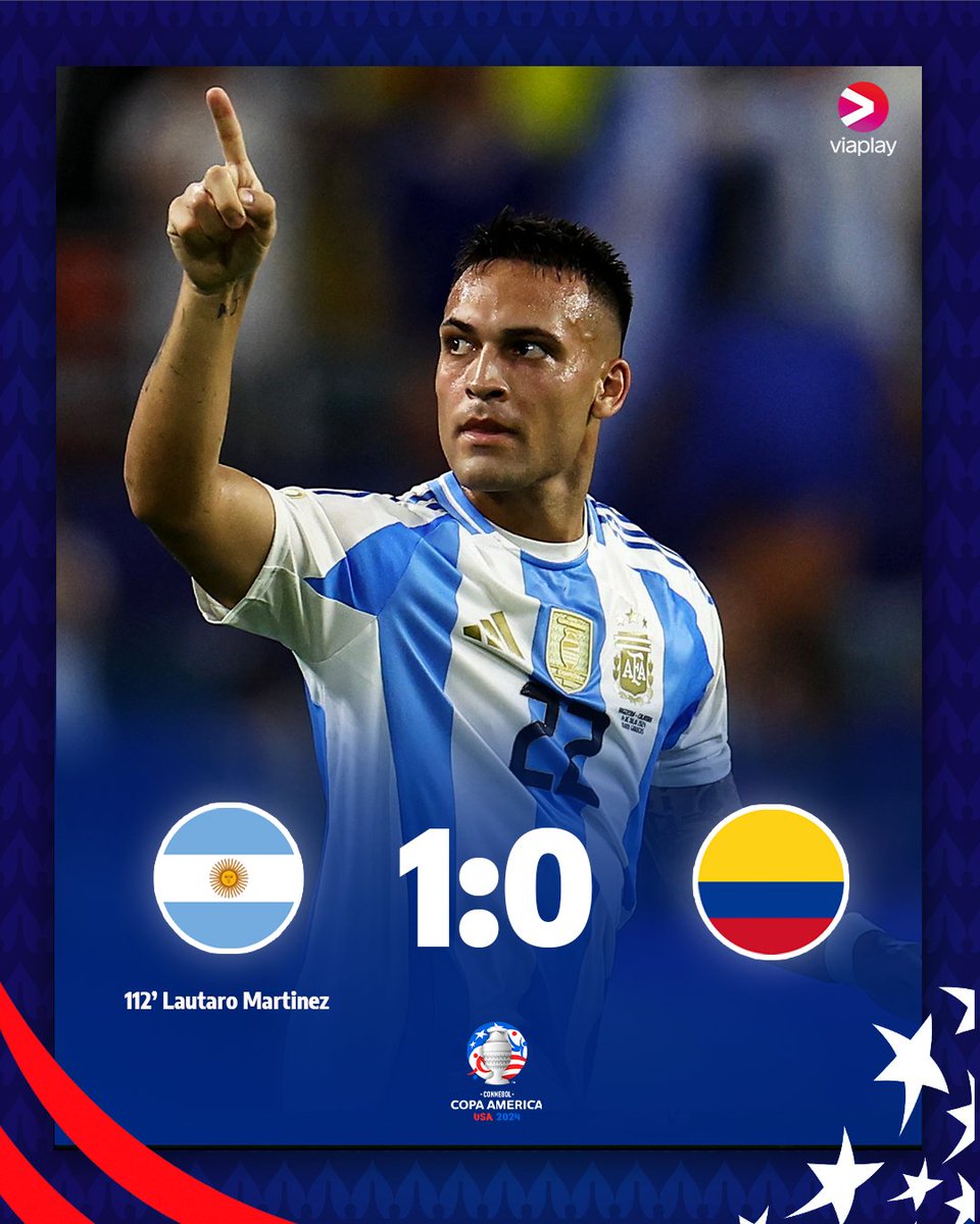 viaplaysportpl's tweet photo. Lautaro Martinez daje puchar Copa America! Argentyna obroniła tytuł! Kolumbia przegrywa po serii 28 meczów bez porażki
#viaCopa