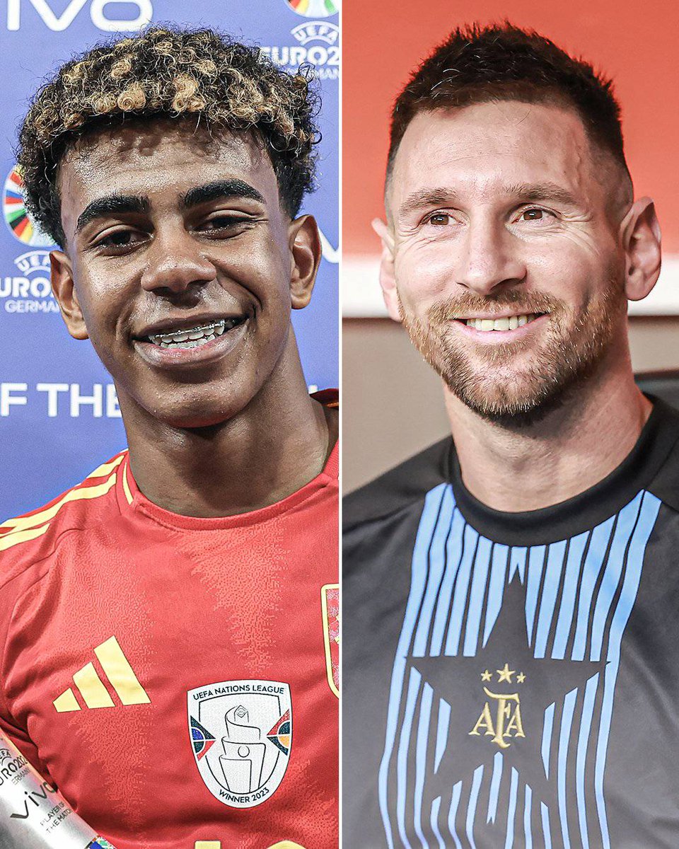 BarcaTimes's tweet photo. 𝐅𝐈𝐍𝐀𝐋𝐈𝐒𝐒𝐈𝐌𝐀 𝟐𝟎𝟐𝟓 ⚔

🇪🇸 🆚 🇦🇷 

Lamine Yamal 🆚 Leo Messi 

What a fixture! 🤩 https://t.co/tn69xlumUc