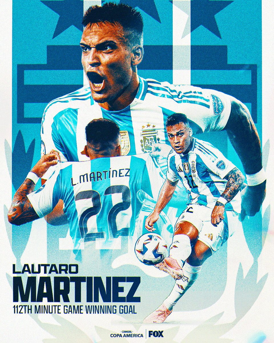 FOXSoccer's tweet photo. Tonight's hero for Argentina 🇦🇷💪

Lautaro Martínez came up clutch all tournament for Argentina 👏 https://t.co/WbVleITwmA
